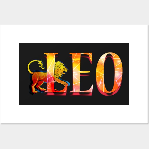 Leo Horoscope Sign Wall Art by TheLaundryLady